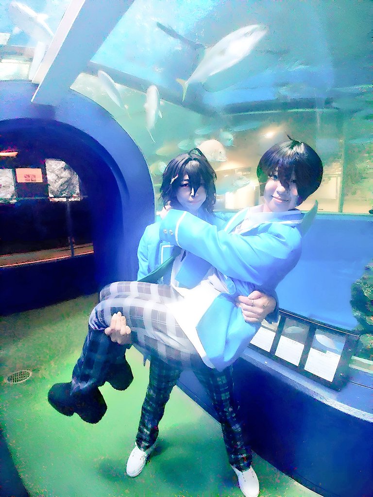 KayoAze154h's tweet image. cosplay unst!!
凛月♥ハピバ🥮
『初!お姫様だっこされた気分はどうかの〜』
朔間凛月→@oppxer_1 
#魚津水族館
#こすぷれあくあみらーじゅ
#こすみら