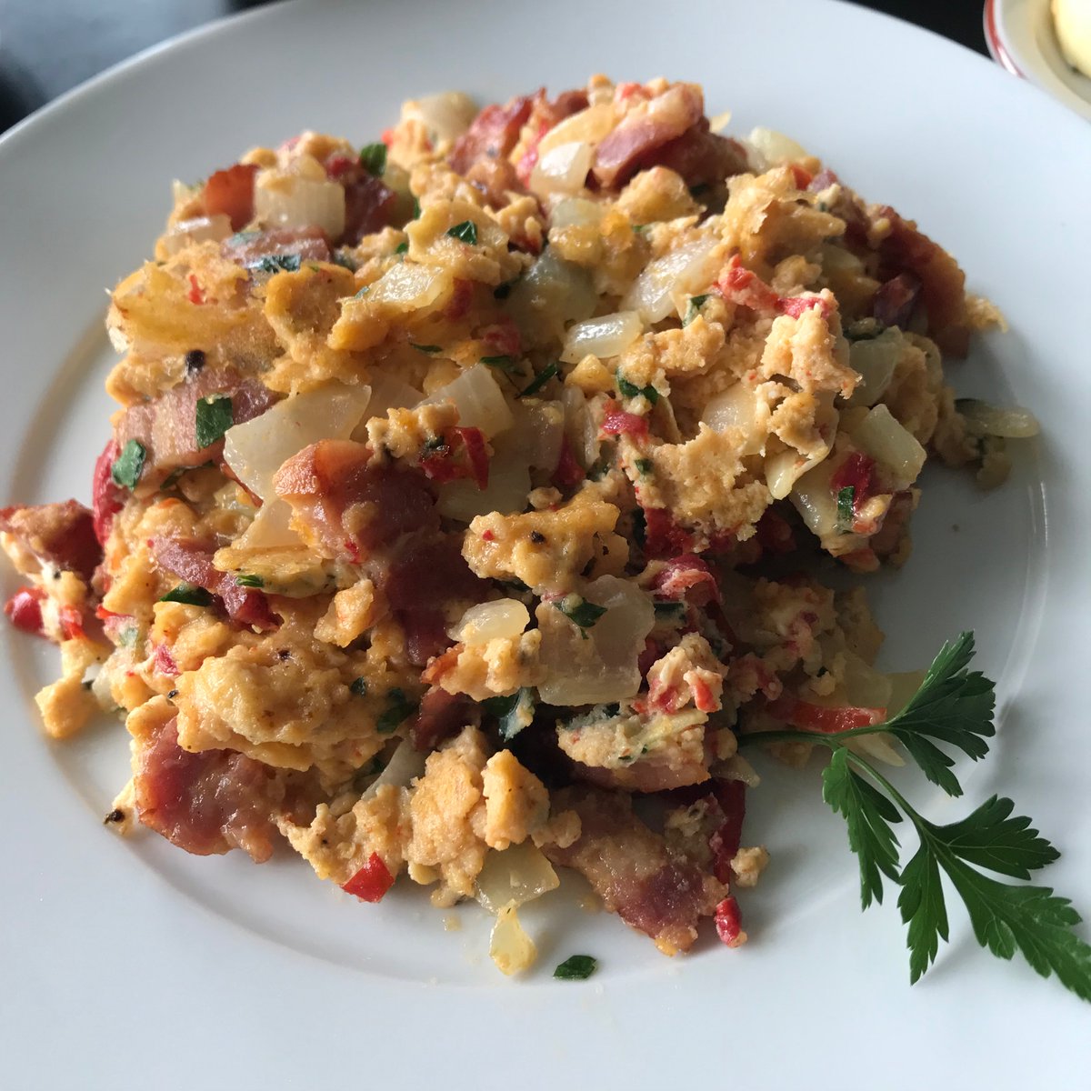 Homefrühstück 
nach 2 km 🏊‍♂️
Latte Macchiato, Baguette selbstgebacken, Rührei, kleine Heisswurst,Marmeladen 
<a href="/pulpo404/">pulpo404</a> <a href="/FPflaumenbaum/">fritzchenpflaumenbaum</a>