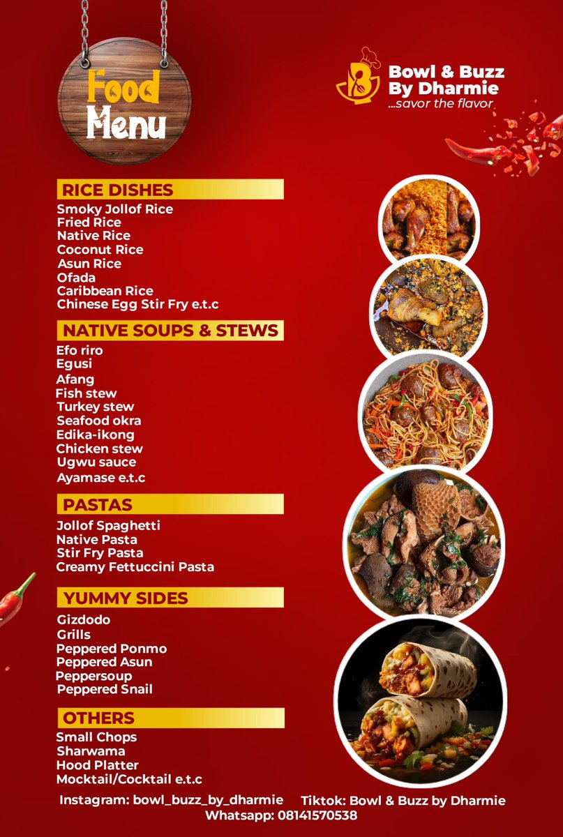 DharmieLola__'s tweet photo. @OgbeniDipo I'm a Chef and my service ranges from being a Private Chef, making quality homemade food, Grills &amp; Seafoods and I can cater for an event be it a get-together, dinner, party and so on located at Ibadan https://t.co/5goAFl9YRn