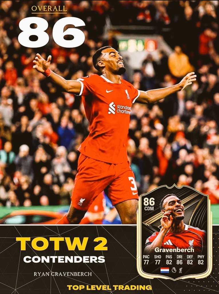 Potential TOTW 2 for Gravenberch🔥

Would be an insane card👀