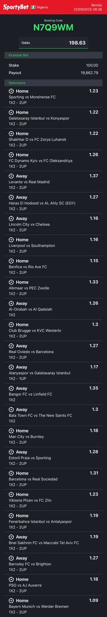 bruce_tips's tweet image. JXQL5A 150 odds
T77WGS 20 odds
N7Q9WM 200 odds
Stake responsibly ✌️