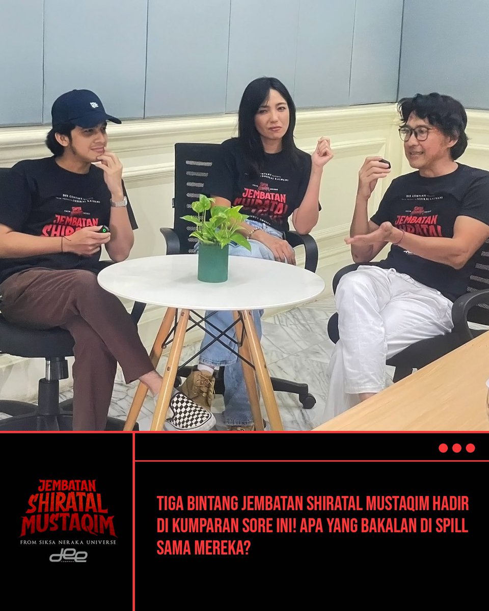 Tiga bintang Jembatan Shiratal Mustaqim hadir di Kumparan sore ini!
coba simak apa yang akan mereka spill 

Saksikan 9 Oktober 2025 di bioskop!

#DeeCompany
#JembatanShiratalMustaqim