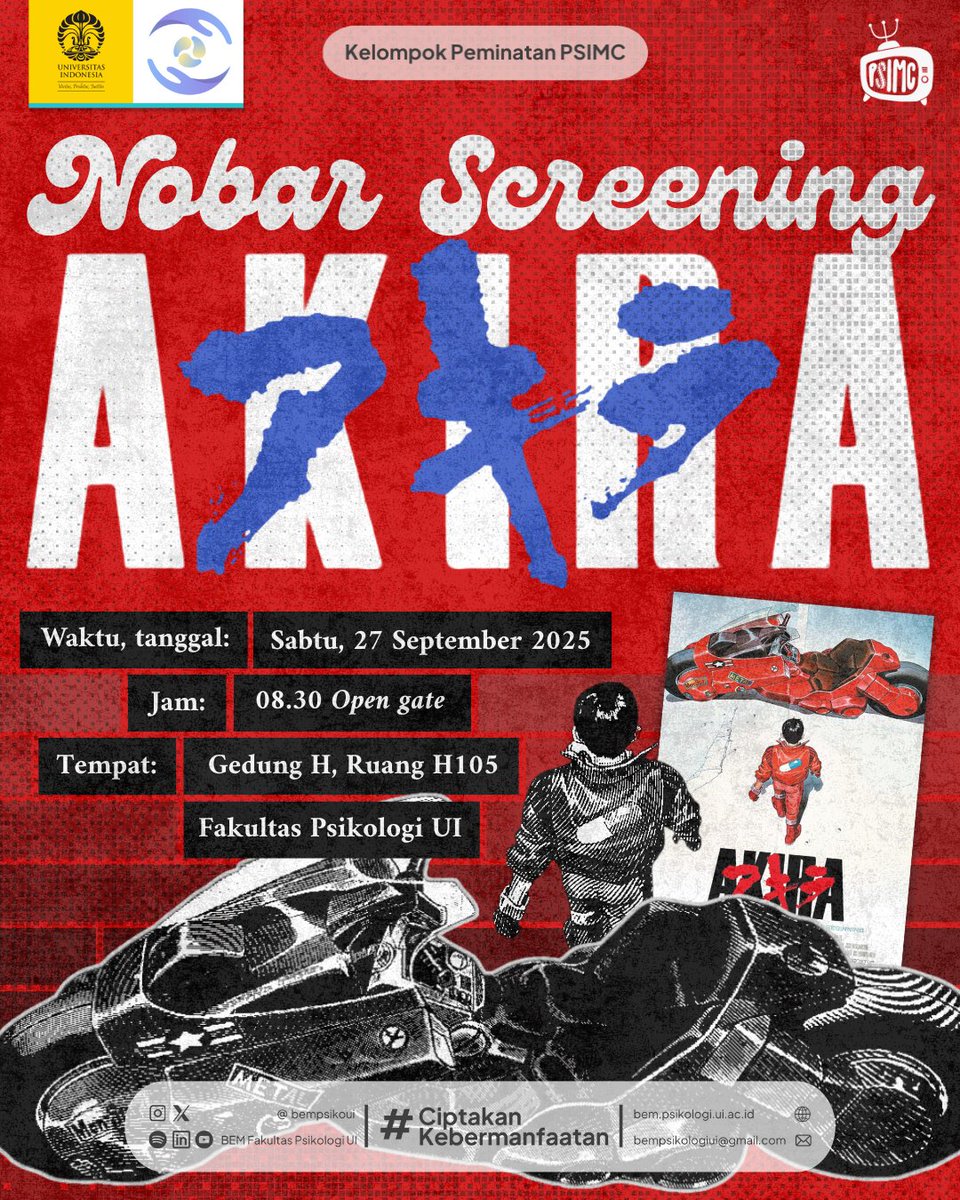 PsimC_UI's tweet photo. Warga psiko! YUK IKUT NOBAR! Yang pusing kuliah, yang suka nonton, yang mau kumpul sama temen, langsung aja luangin waktunya buat tanggal 27 September nanti. 😋 https://t.co/pC5zIiGYhM