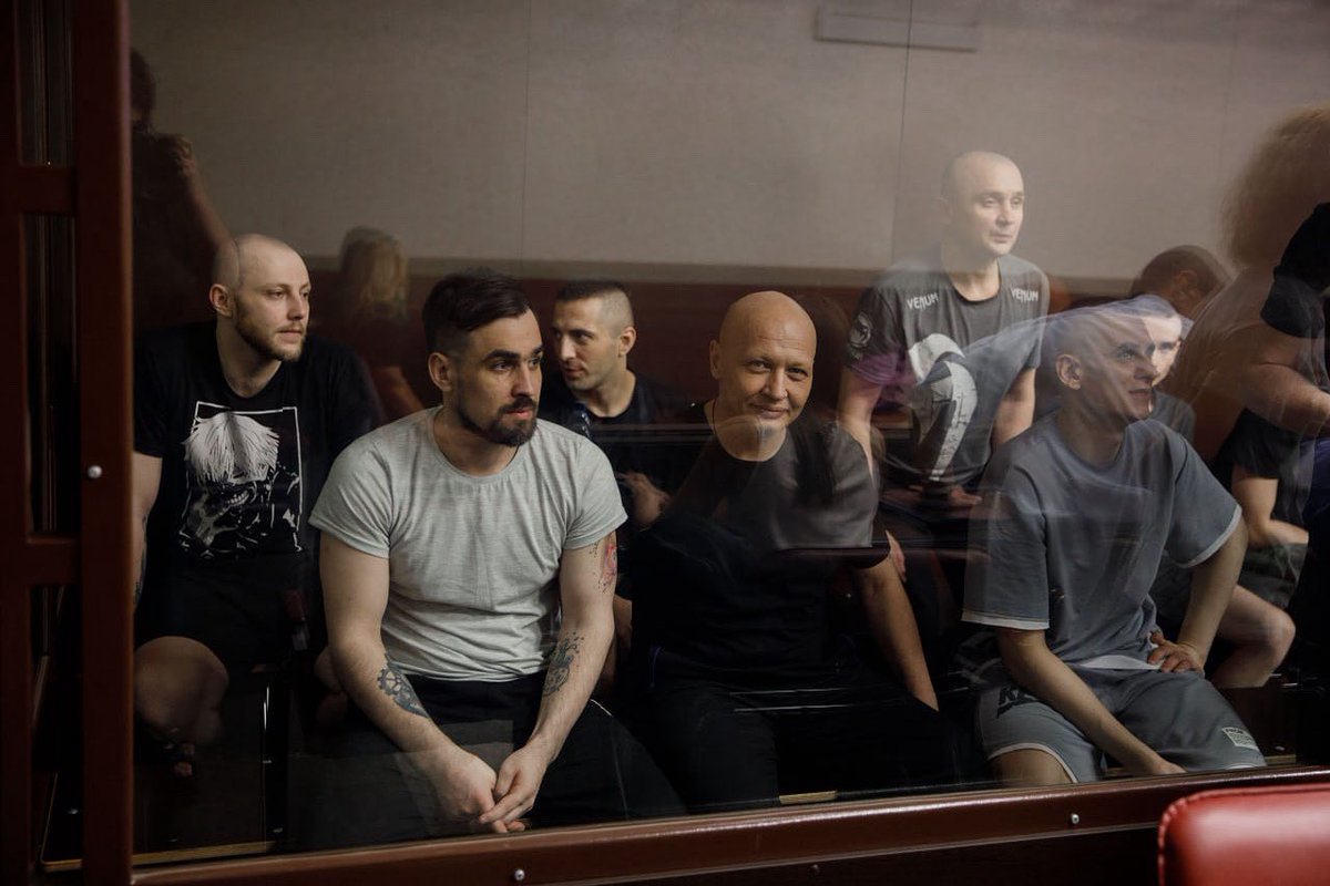 Look at these guys. Ukrainian defenders from the Aidar battalion. russia wants to imprison them for 20-24 years for “terrorism” because they were defending Ukraine.

A terrorist country calling defenders "terrorists" for protecting their homeland.