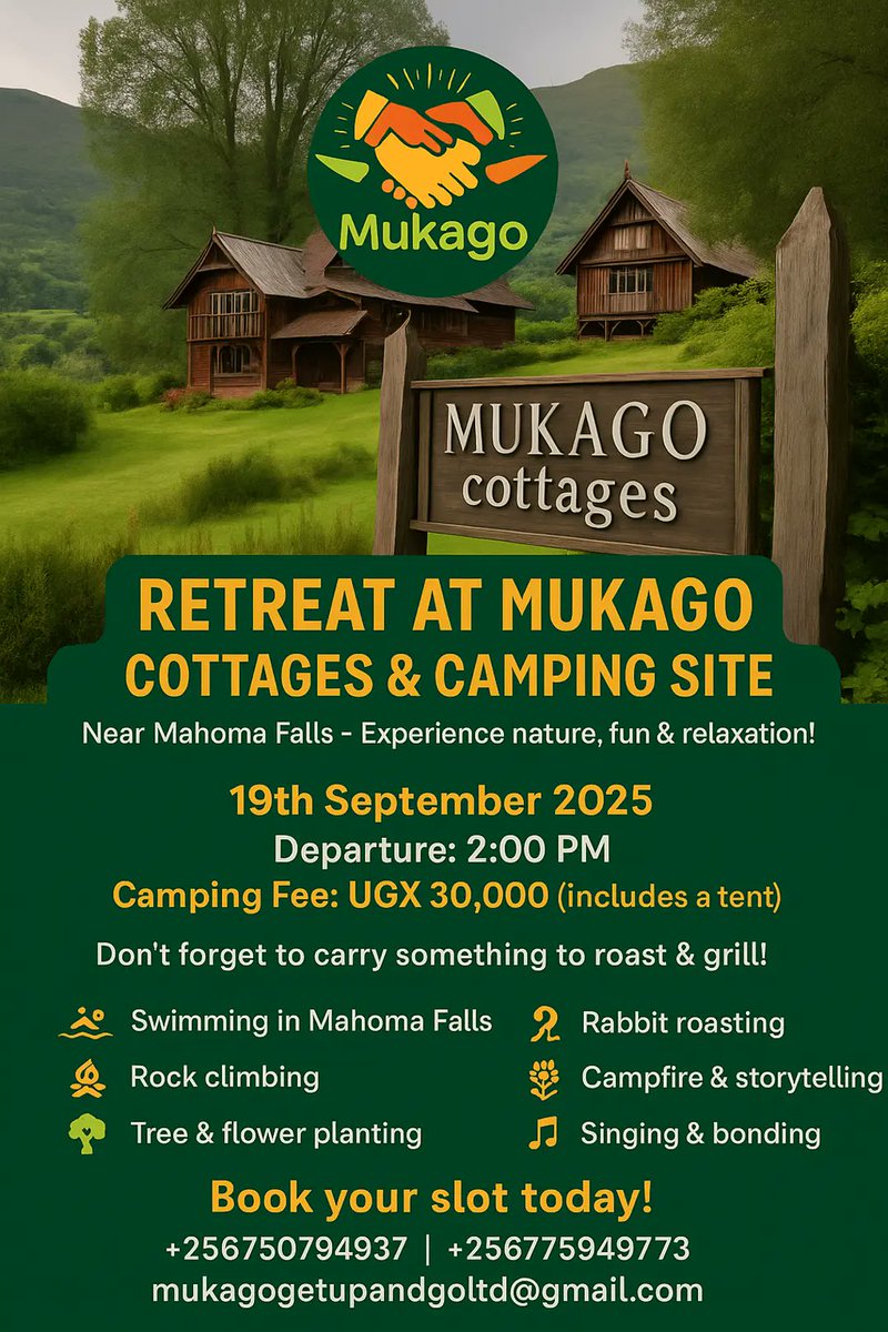 MukagoUp's tweet photo. This is Mahoma Falls. We take this opportunity to thank 😊 🙏 our colleagues who joined us on 19th to camp at MUKAGO RETREATS. You made this WORTHWHILE and fun.
Looking forward to more RETREATS, better camping 🏕 experience, and experiencing more exploration. https://t.co/z8jDwe1U7j