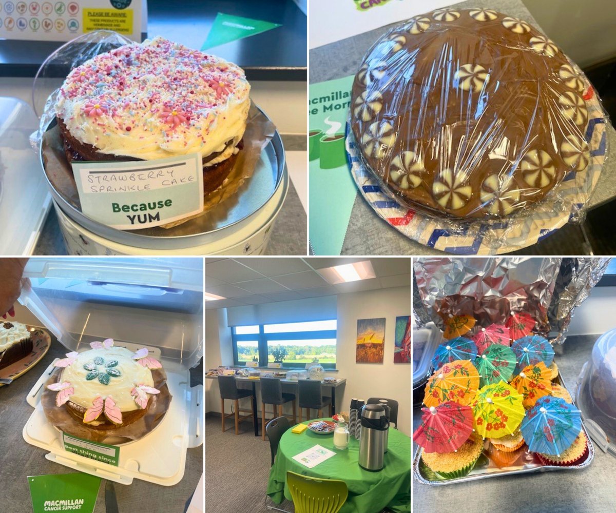 We held our Macmillan Coffee Morning today! ☕🍰 Staff brought in delicious bakes to sell and raise money for Macmillan Cancer Support. A huge thank you to everyone who contributed and donated! 💚
