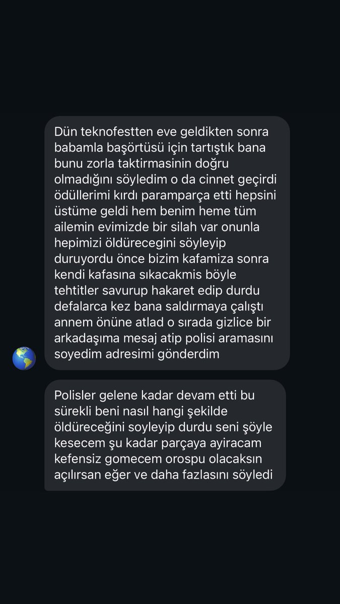 Kemalizmka4's tweet photo. Başörtü takması için babası tarafından silahla ölümle tehdit edilen bir kız öğrencinin burs ve Teknofest ödül parasına babası el koydu üniversiteye gidemiyor. Şu an ne kalacak yeri var ne de parası 
İFŞA EDİYORUZ https://t.co/CjNcj7fwnm