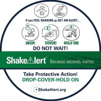 USGS ShakeAlert tweet media