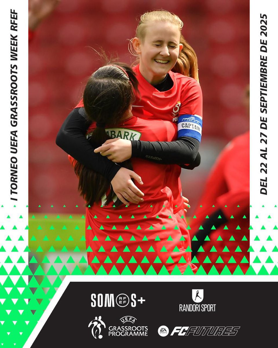 ⚽ Este sábado estaremos en la Ciudad del Fútbol de Las Rozas <a href="/rfef/">RFEF</a> en el I Torneo <a href="/UEFA/">UEFA</a> Grassroots.

🫂 Nuestros equipos tendrán la oportunidad de participar en el torneo en las modalidades de fútbol sala y fútbol 7.