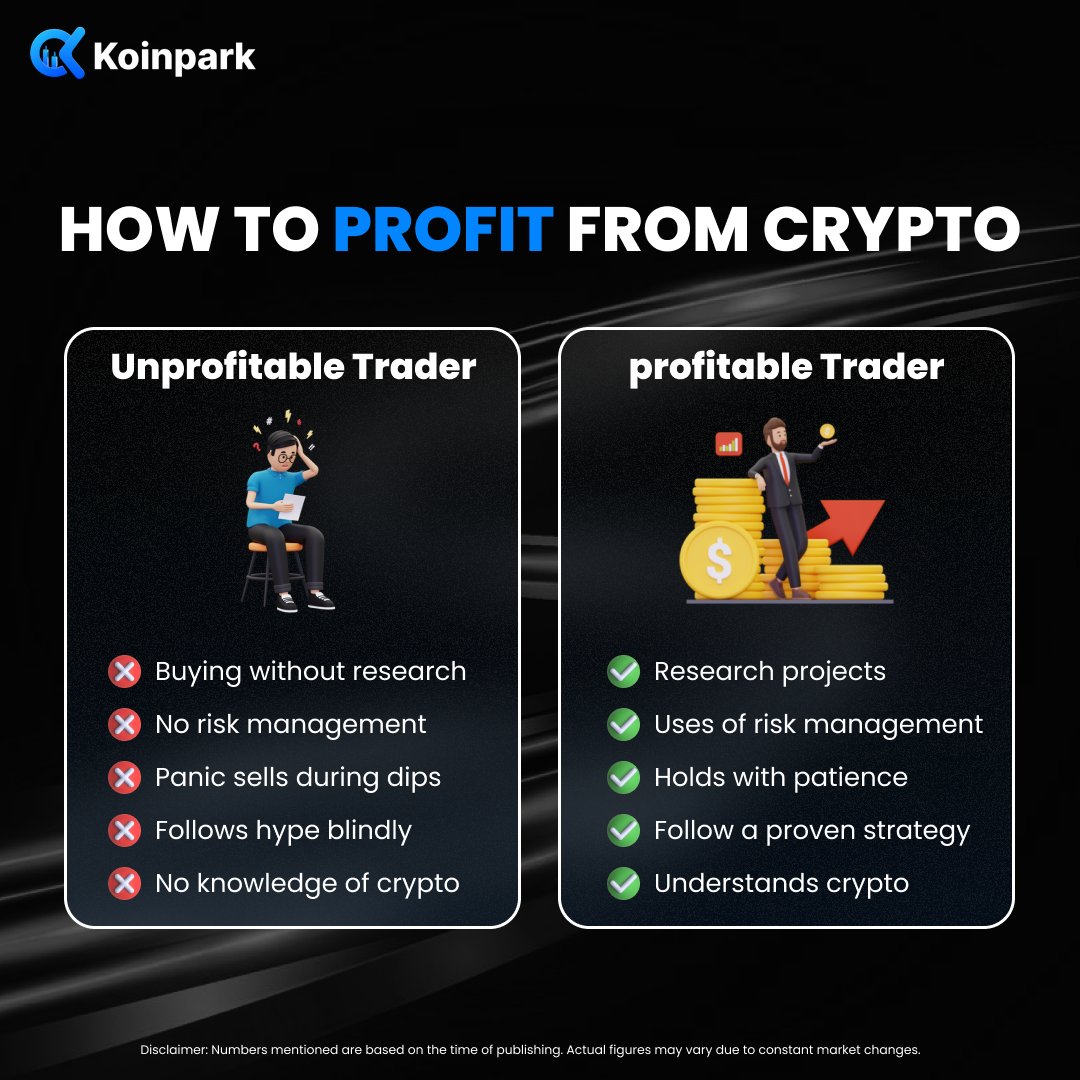 💰Want to profit from crypto? Learn smart trading habits—✓ research, risk  management, and patience. Start today! 🚀 Trade now:  https://t.co/CyZR9sB9zl #Bitcoin #cryptocurrencynews #Cryptocurrency # Blockchain #Altcoins #HODLer #DeFi #Koinpark