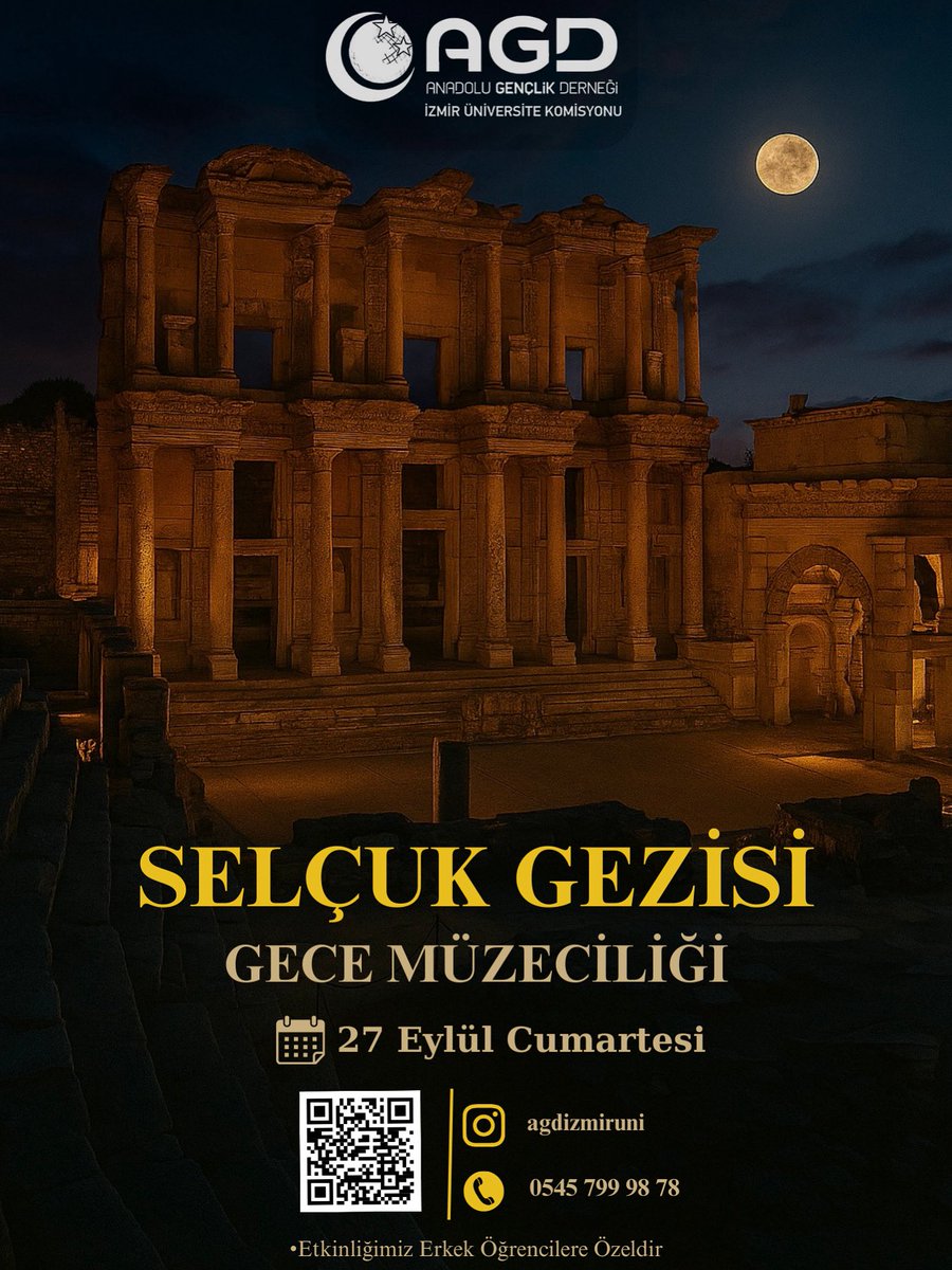 📌 SELÇUK GEZİSİ

🔴 27 Eylül Cumartesi 15.00

📞 0545 799 98 78

👍🏻 Detaylar ve katılım için lütfen iletişime geçiniz