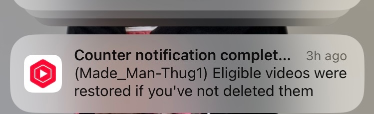 🏆👑 Woke up to the sweetest notification on my phone.. I’ve never had a copyright "counter claims" accepted until this time. Beware of those fake emails that’s got all the gta glitch YouTubers silenced‼️ Get’eeem .. Got 1 video back. I have 5 more counter claims to go.