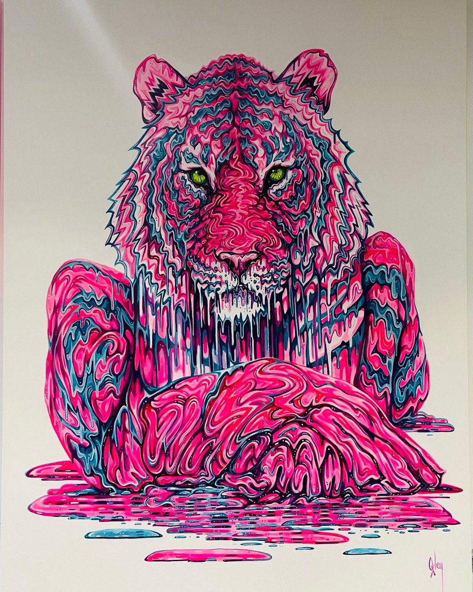 Hurry up and Wait. A new original available at Castle Fine Art
#castlefineart #castlegalleries #pink #blue #tigers