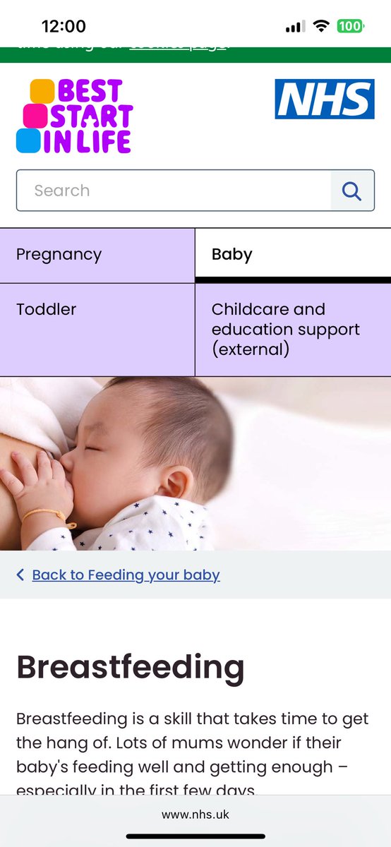 JoshFG's tweet image. Hi Shivani, this is from the “having a baby if you’re LGBT+” section of the NHS website as you can see at the top of the page. Here is the main breastfeeding page (it took 10 second to google).
No discussion is advanced by sharing inaccurate information. nhs.uk/start-for-life…