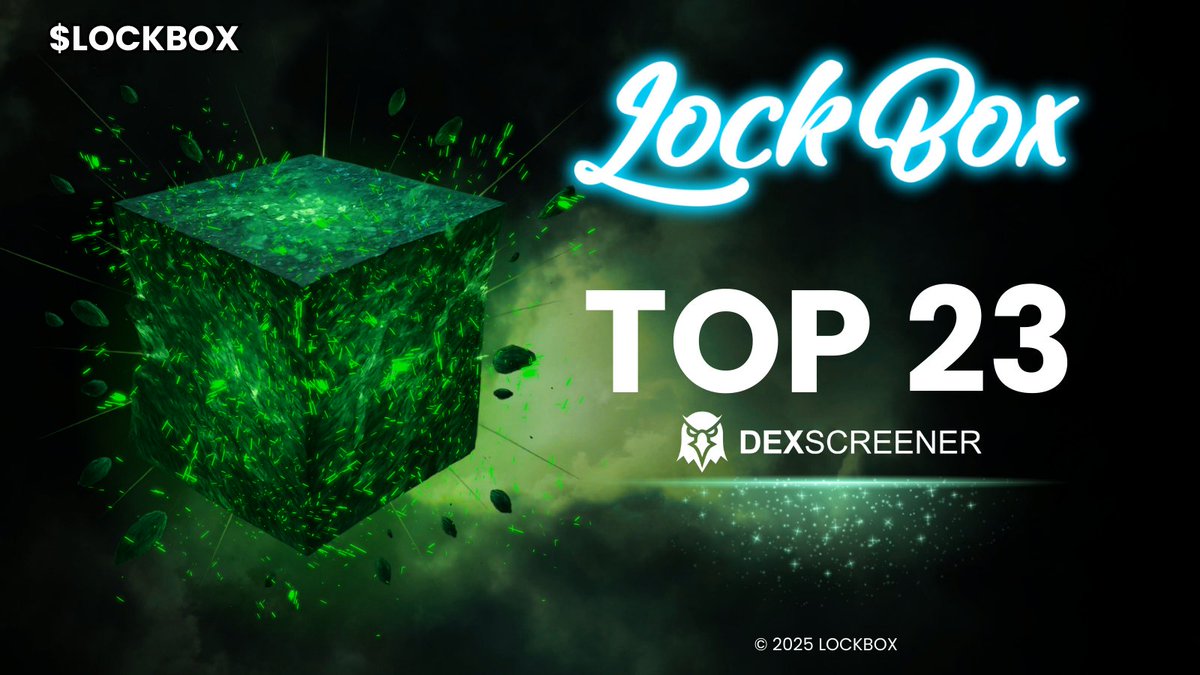 _lockbox's tweet image. $LOCKBOX is rising fast!
Now ranked TOP #23 on Dexscreener!
Don’t blink—be part of the momentum!
dexscreener.com/solana/8eRfndV…