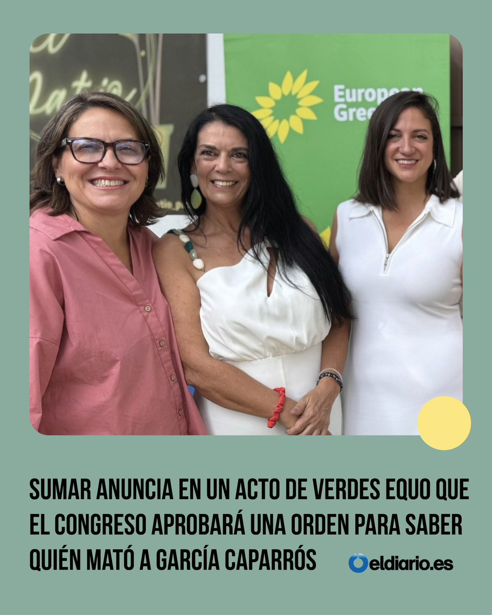 En nuestro evento, <a href="/EstherGilSumar/">Esther Gil de Reboleño</a> lanzó un anuncio histórico: el Congreso abrirá la puerta a conocer la verdad sobre el asesinato de García Caparrós.

El 4D no fue en vano, sigue vivo en la memoria de un pueblo que nunca dejó de exigir dignidad. 💚🤍💚
🔗 eldiario.es/andalucia/suma…