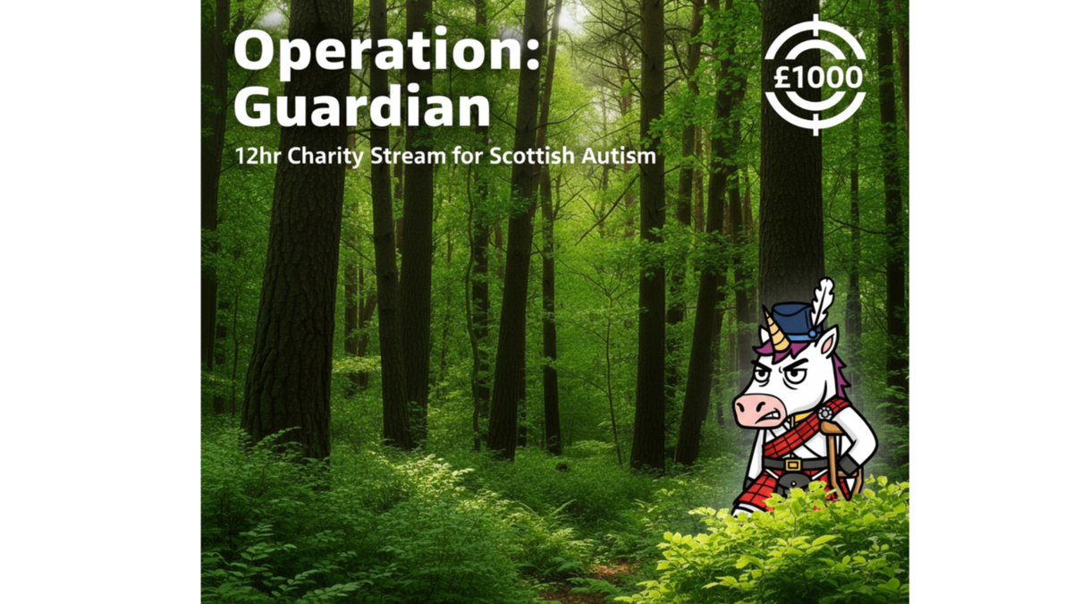 I'm so excited to finally announce Operation: Guardian!
​On Sunday, Oct 19th, I'm hosting a 12-hour+ charity stream to raise £1000 for <a href="/scottishautism/">ScottishAutism</a>.
​Donate Here: justgiving.com/page/kleptos12…
​Let's do something amazing together! ❤️
​#CharityStream #ScottishAutism #GamingForGood