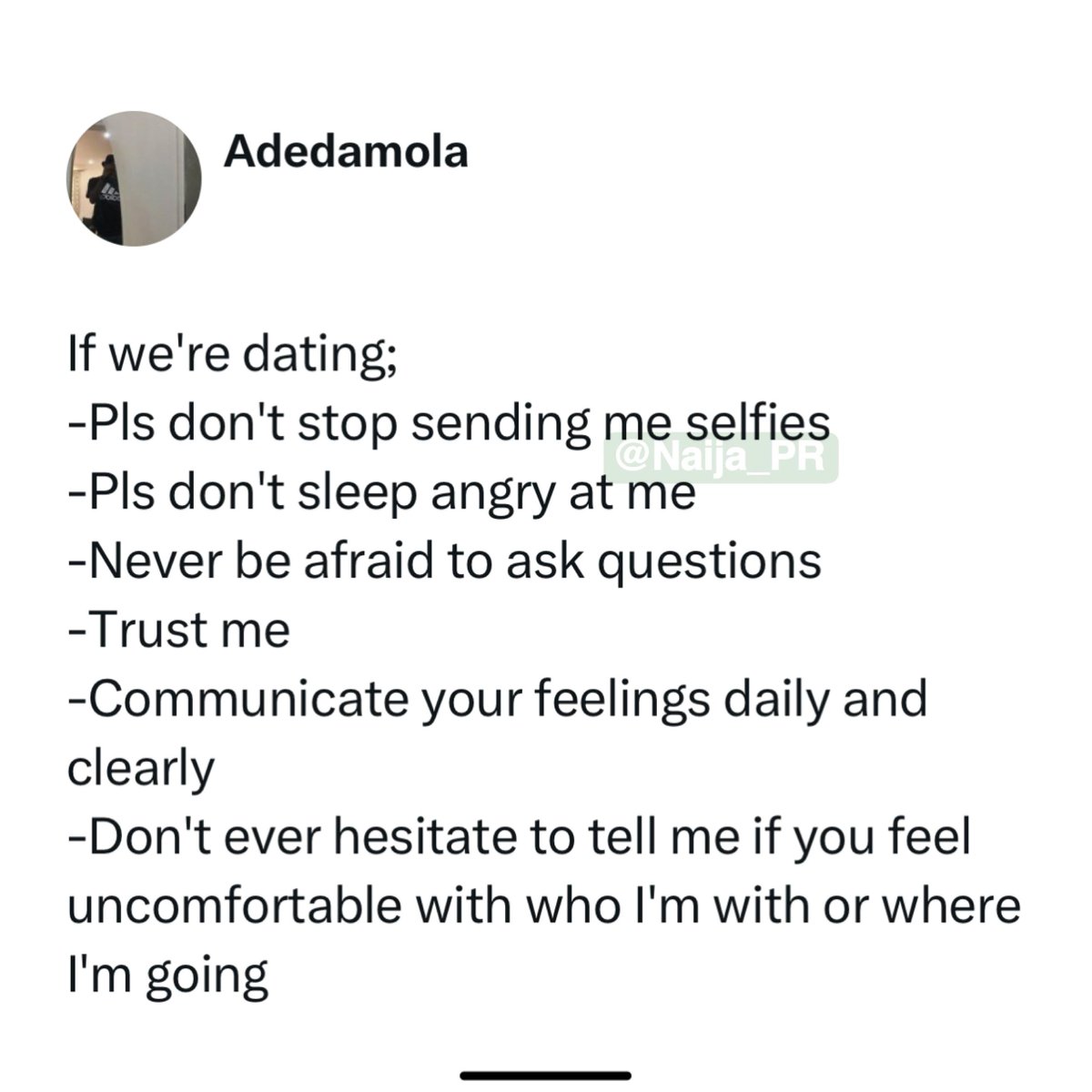What are some rules you’d want to have in your relationship?
