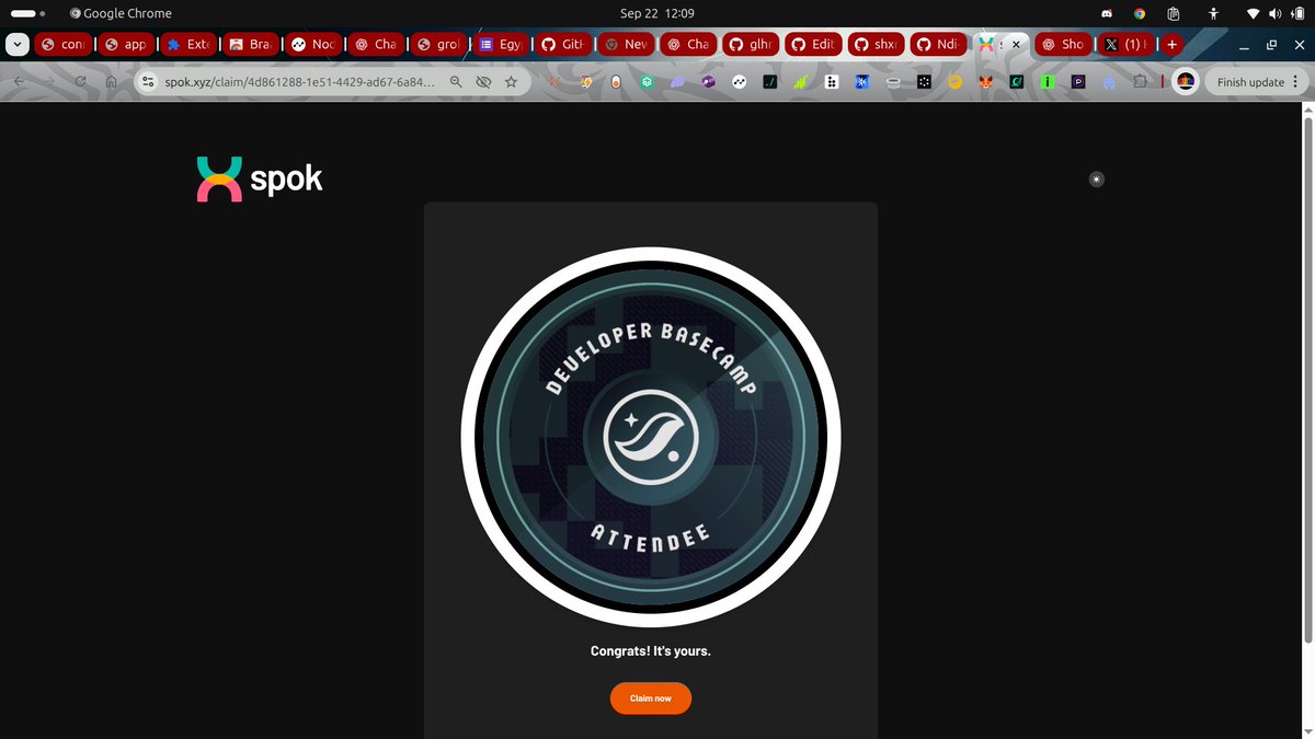 whiteghost002's tweet image. Just wrapped up Starknet Developer Basecamp and claimed my SPOK.
 and thanks to @Starknet for giving us this opportunity to learn, build, and grow in the ecosystem.
Grateful for the guidance and support from @barretodavid, @truthixifi, and @szutung_chen 💙

#Starknet #SPOK