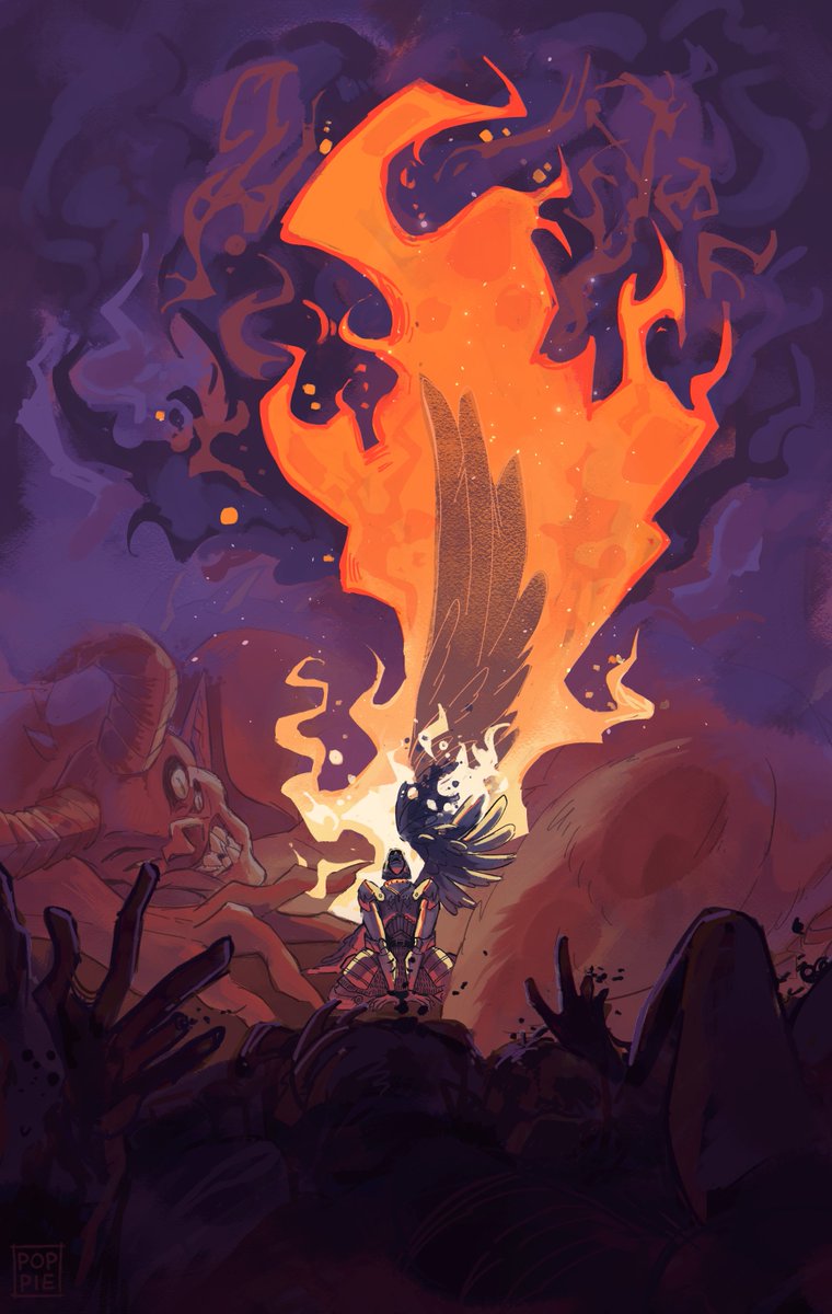 First draft vs returning to it 3 months later, really proud of how much I improved my colours in such a short period of time!