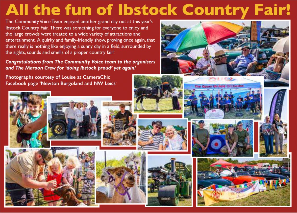 🎡☀️ Ibstock Country Fair brought the sunshine, smiles &amp; steam engines!
From vintage cars to alpacas, ukuleles to hog roasts—this year’s fair had it all. A proper family day out with that unbeatable mix of sights, smells &amp; village spirit!