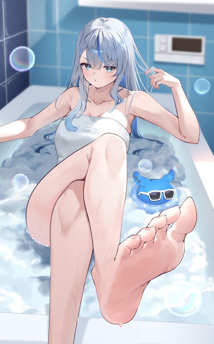 お風呂くらい雨海だって入れるもん！！
 #描いていルカ