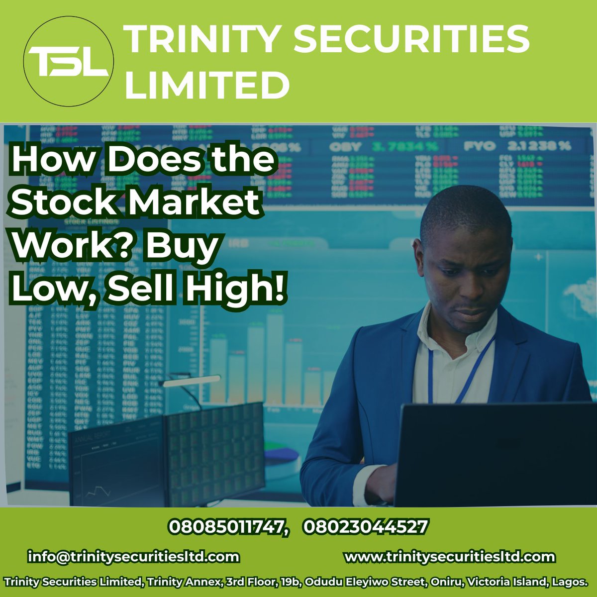 tslimited_'s tweet photo. Ever wondered how the stock market works? 🤔Let’s break it down! The stock market is where buyers and sellers trade shares of publicly listed companies. The price fluctuates based on demand and supply. Stay tuned as we simplify investing for you! 💡

#StockMarket #Investing101 https://t.co/WceTm4c0PI