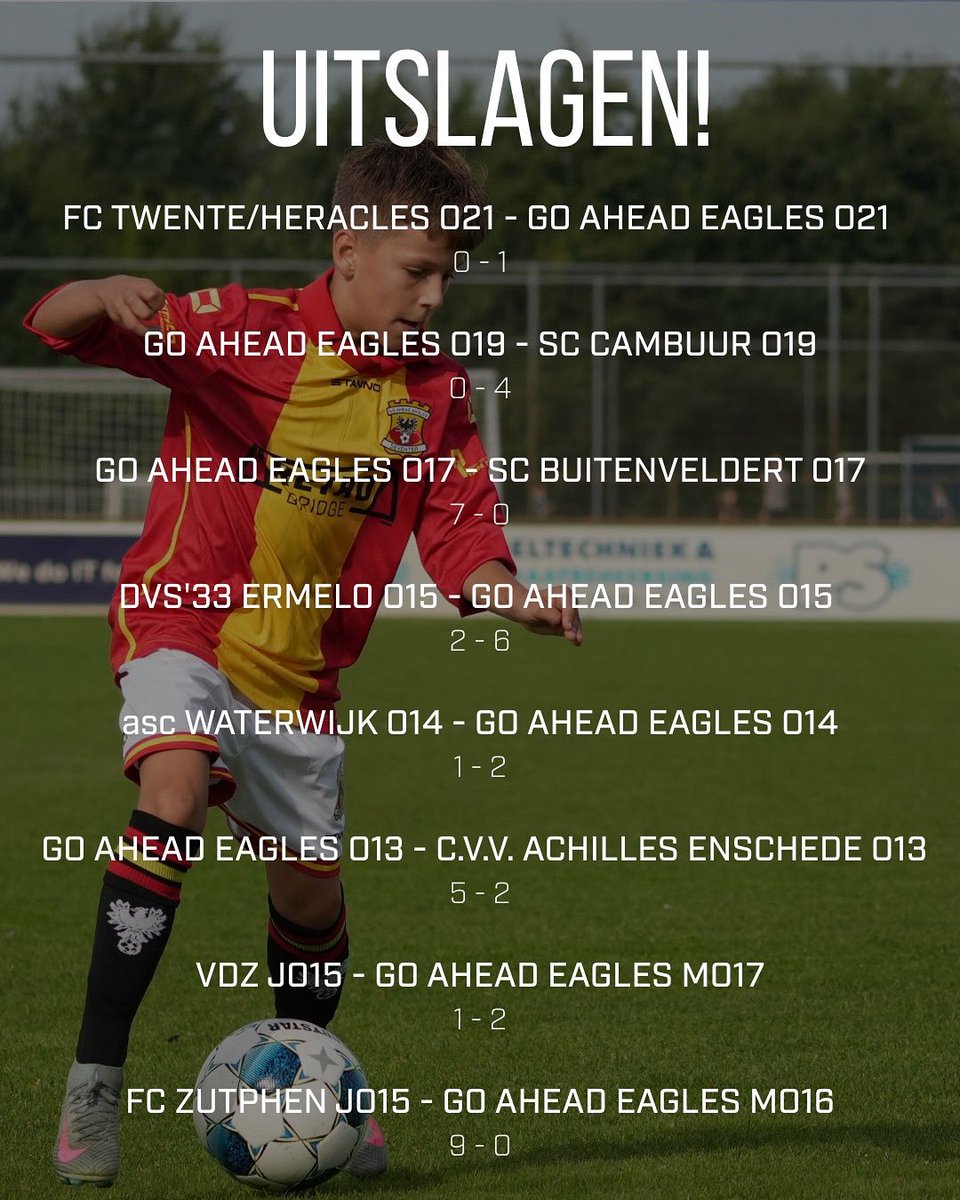 Go Ahead Eagles Voetbalacademie ๐ฆ
 (@kowetjeugd) on Twitter photo Dit was ons weekend ๐
#waartalentenvleugelskrijgen Dit was ons weekend ๐
#waartalentenvleugelskrijgen