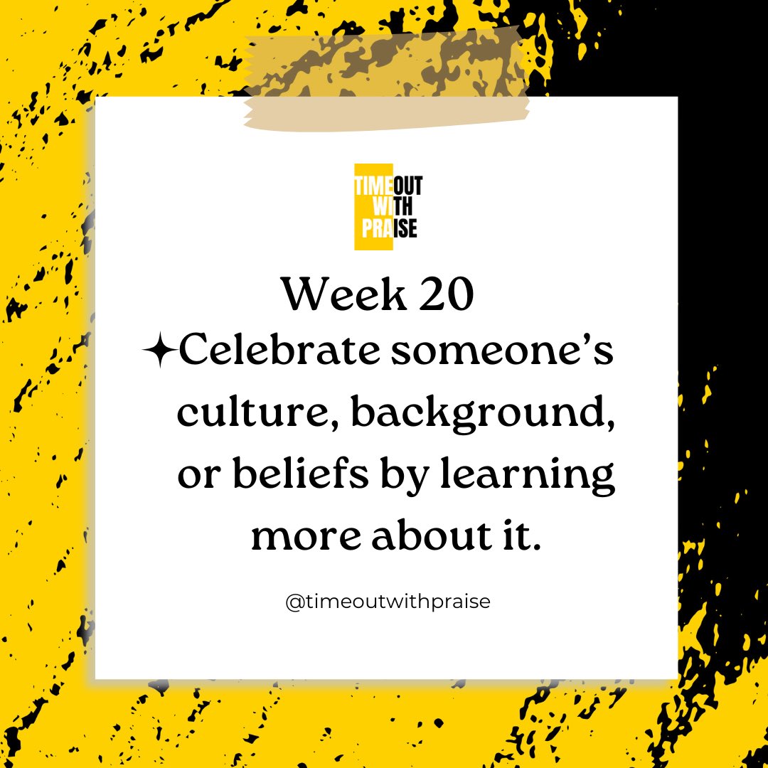 TimeoutwithP's tweet photo. ✨Week 20✨ 

Friendship and community grow stronger when we take the time to learn, listen, and appreciate what makes each other unique. 💛

Whose culture or background have you learned from recently? Share in the comments 👇

#timeoutwithpraise 
#friendshipchallenge https://t.co/Ea4v1ryl5p