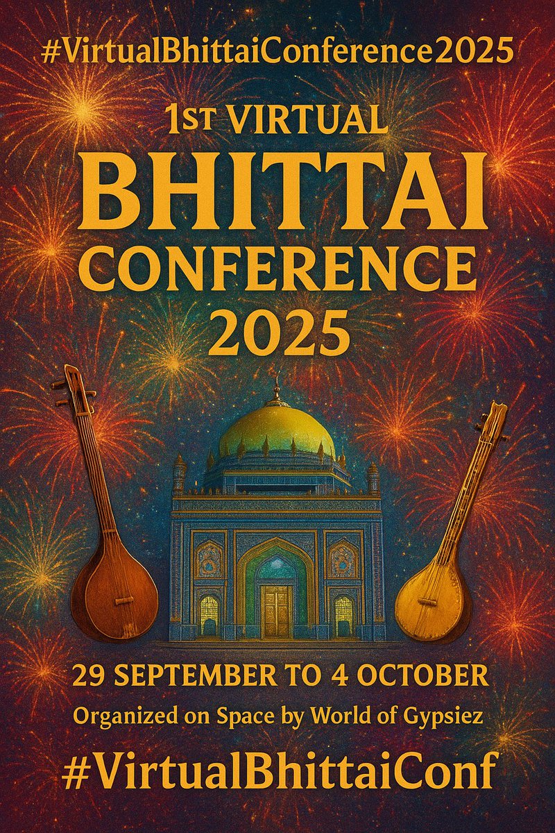 1st Virtual Bhittai Conference 2025
سِرُ ڍُونڍيان، ڌڙ نه لهان، ڌڙ ڍُونڍيان، سِرُ ناهِ؛
هَٿَ ڪَرايُون آڱريون، ويا ڪپجي ڪانِھ؛
وحدت جي وِهاۡنءِ، جي ويا، سي وڍيا
#VirtualBhittaiConf 
ھفتي جي اسپيس سيشنز جا تفصيل جلد پڌرا ڪبا جيئن سنگت کي آگاھي ھجي.
🙏
#VirtualBhittaiConference2025