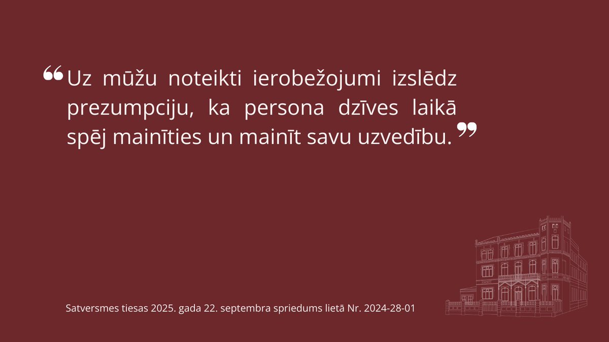 Pirmdien, 22. septembrī, <a href="/Satv_tiesa/">Satversmes tiesa</a> pieņēma spriedumu lietā Nr. 2024-28-01. Tiesa atzina, ka Satversmei neatbilst aizliegums atrasties VUGD personai, kura sodīta par tīšu noziedzīgu nodarījumu, neatkarīgi no sodāmības dzēšanas vai noņemšanas. Plašāka informācija: