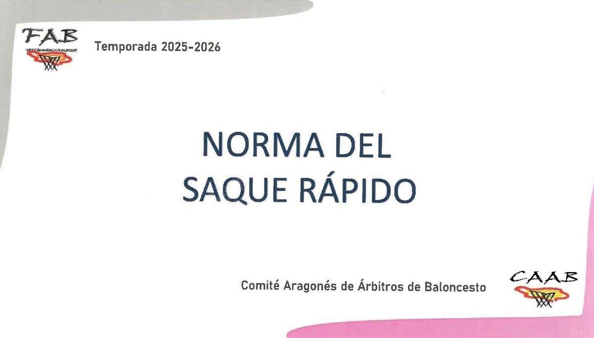 Norma Saque  Rápido, la innovadora norma que instauró la ACB con el objetivo de  dinamizar el juego se incorporará este año en la mayoría de las  categorías federadas y escolares de la FAB  fabasket.com/norma-saque-ra…
