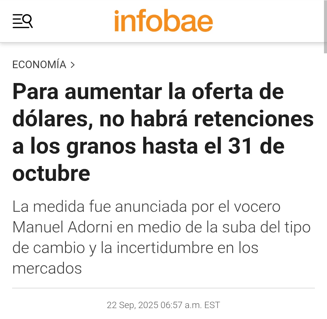 Milei y Caputo pretenden no aplicar la Ley de Emergencia en Discapacidad. Para eso NO hay plata.

Pero hasta el 31 de octubre bajan a cero los derechos de exportación. Para eso SÍ hay recursos. 

Ya no se puede disimular. El programa económico hace agua por todos lados.