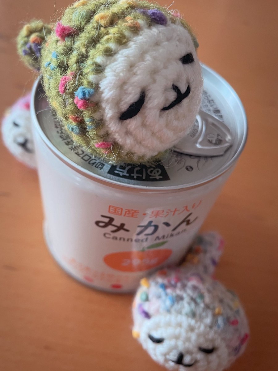 あみぐるみ確認用(❁´ω`❁) title シマエナガ #あみぐるみ #無料編み図