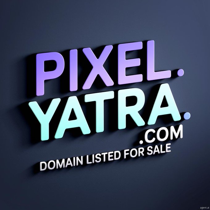 .
Domain Listed For Sale

PixelYatra.com

#PixelYatra #Pixel📷 #Yatra #india #travel #photography #ai #bot #design #graphics #Canada #Marketing #Media #News #entrepreneur #Business #Startup #Tech #technology #fitness #healthcare #health #sports #game #Art #fashion