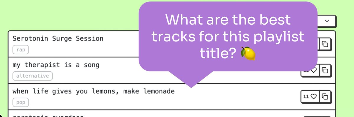 PasqLisena's tweet image. What songs can we include in a playlist with a such peculiar title? 🍋🎧 I will present our #languageModel approach for answering that tomorrow at 11.30 at @ACMRecSys. Do not miss out, and if you like, comment with your own reccomendation! #ai #recsys #musicReccomendation