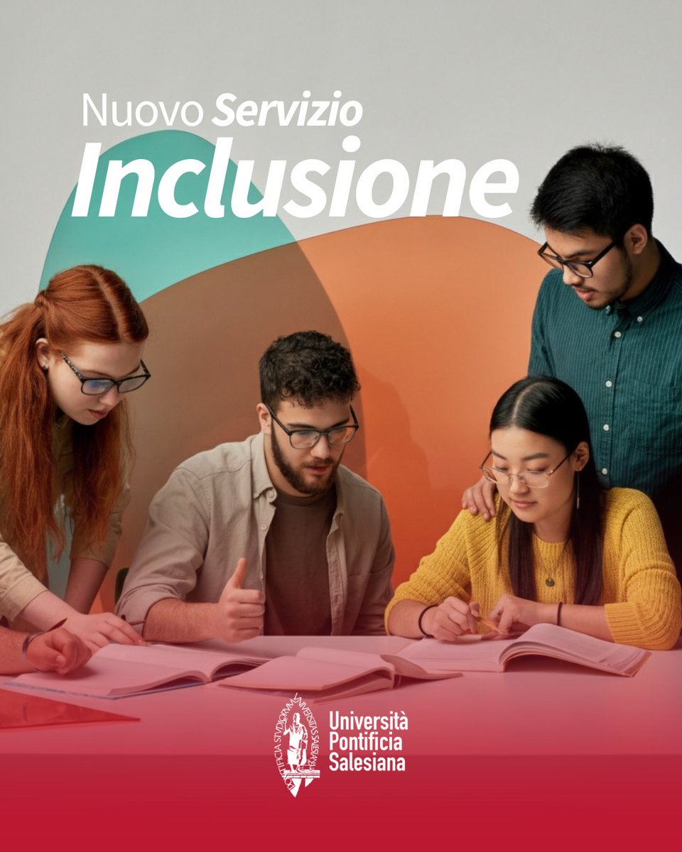 💙 All’Università Pontificia Salesiana ogni studente conta.
Dal prossimo anno nasce il Servizio Inclusione: ascolto, sostegno e accompagnamento per studenti con disabilità, DSA, BES e bisogni linguistici speciali.
📧 servizio.inclusione@unisal.it