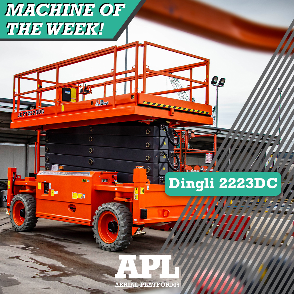 AerialPlatform1's tweet image. 🚨Machine of the Week: #Dingli JCPT2223DC🚨

Our electric rough-terrain #scissorlift that delivers big on power, reach and sustainability. Perfect for heavy-duty #workatheight with zero emissions.

👉 Hire now - call on 0800 085 3709 or email info@aerialplatforms.co.uk.