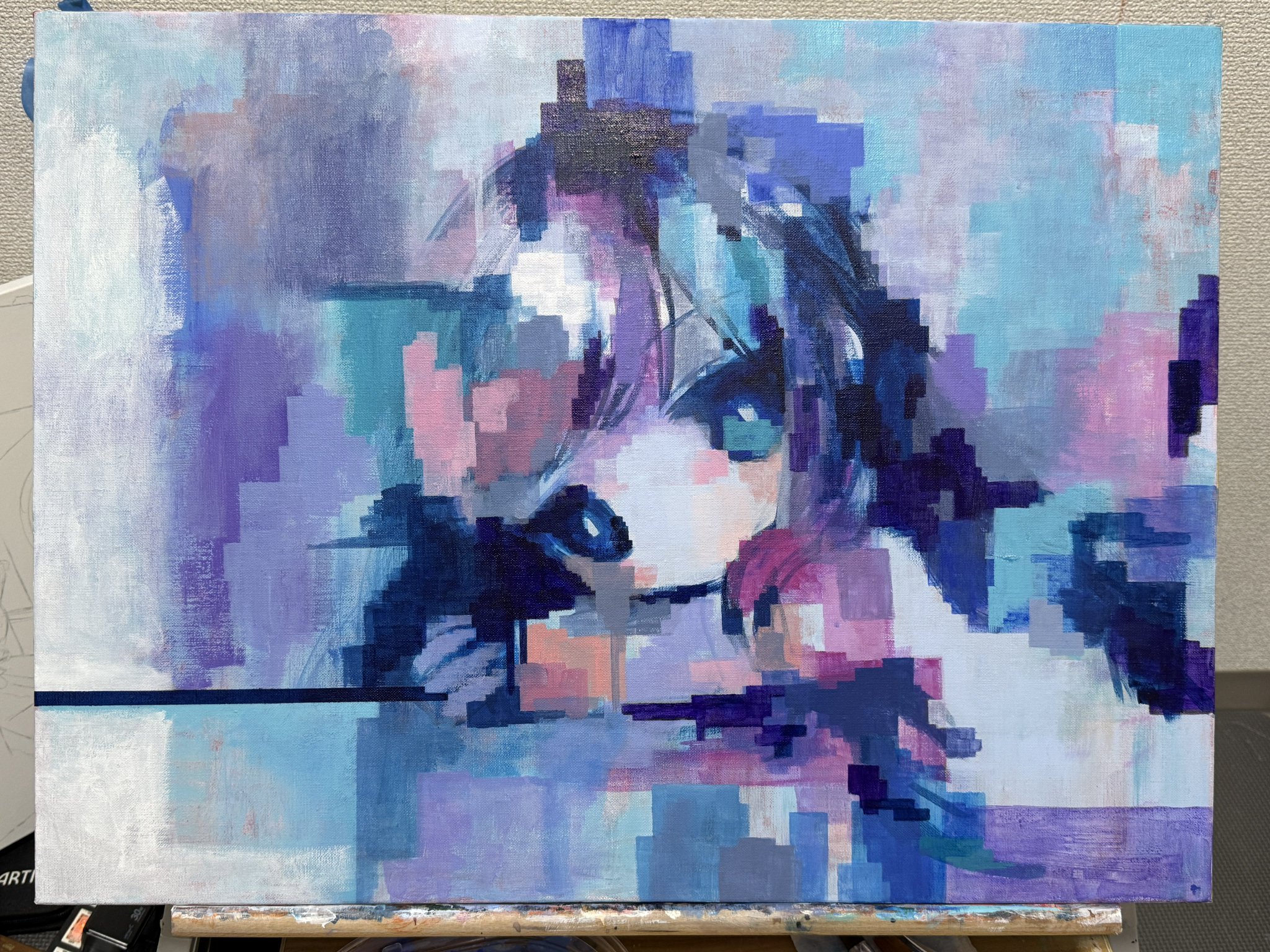 現代アート　サワダ モコ『iconoclasm』アクリル絵具 0118X 現代アート サワダ モコ『iconoclasm』アクリル絵具 0118X