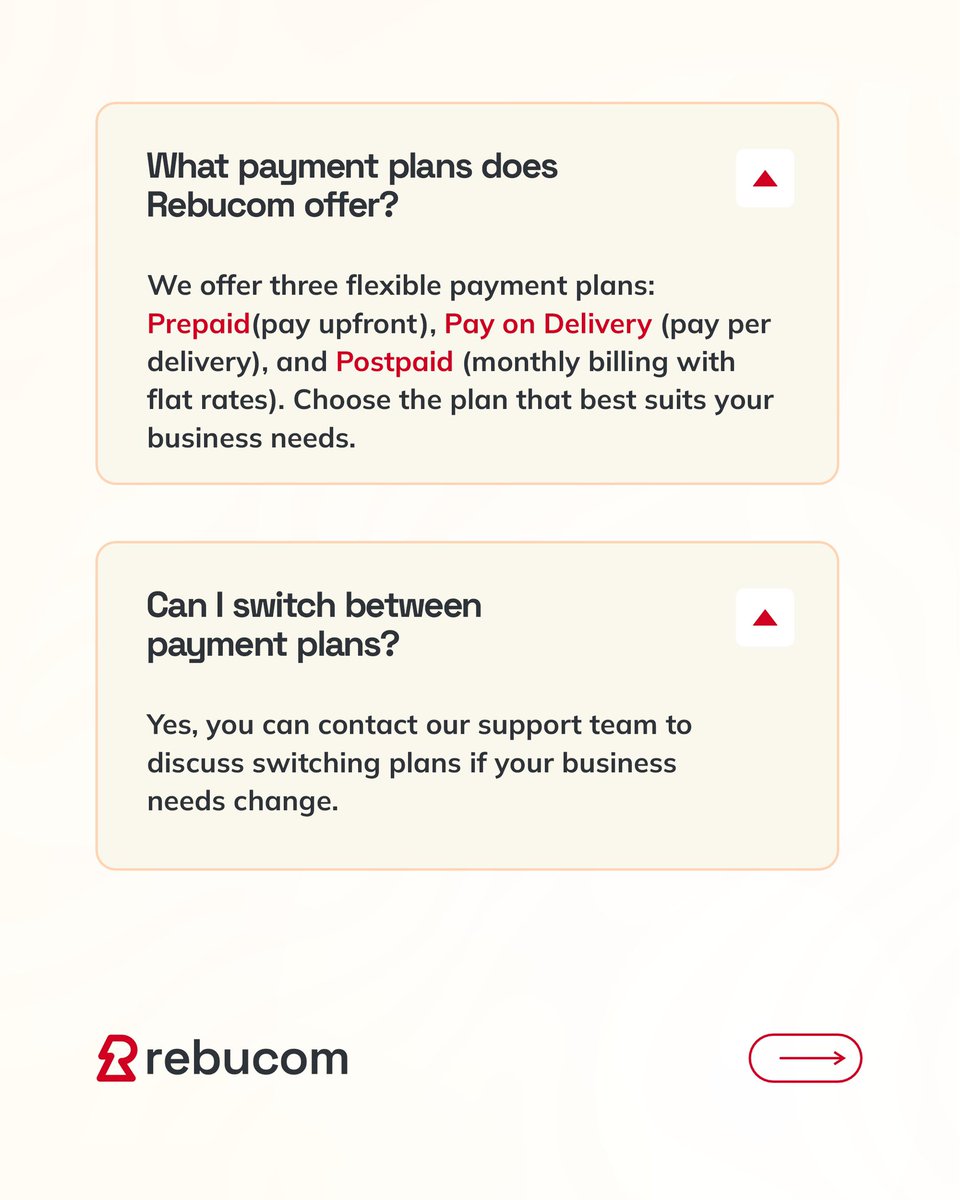 rebucomofficial's tweet photo. Got questions? We’ve got answers. Dive into our FAQs and unlock the answers you need to optimize your logistics operations.

#wearerebucom #dispatchridersinlagos #deliverycompany #lagosbusinesshub #lagosbusinessowner #delivery https://t.co/p9s61Sm2xo
