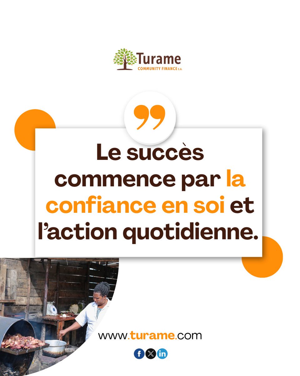 Le succès commence par la confiance en soi et l’action quotidienne.
Passe une bonne semaine pleine de succès. #Succès #Motivation #Turame
