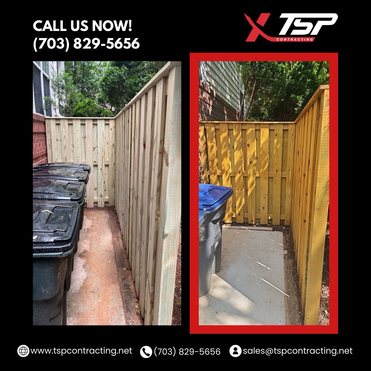 tspremodeling's tweet image. 🚮 Privacy, neatness and durability. Get a fence that works for you.

📞 Call us now: (703) 829-5656

#FenceInstallation #OutdoorUpgrade #TSPContracting #BeforeAndAfter