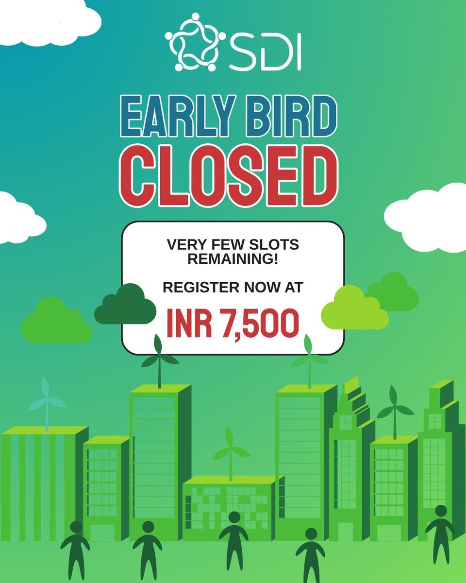 sdi_challenge's tweet image. Early bird registrations for the SDI 2025-26 Challenge are now closed!

But it’s not too late to participate! You can still register your team to compete in the world’s largest net-zero building challenge.

Very few slots remaining. Don&apos;t miss this opportunity and register your…