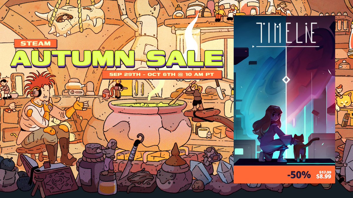 UrniqueStudio's tweet photo. ⏳ Every decision… can change destiny.
Discover the one-of-a-kind adventure in Timelie.
👉 Get it here: https://t.co/MS24GRW1YY
.
🍁 Back again with 50% OFF on Steam Autumn Sale 2025!
From September 29 – October 6, 2025 | 10 AM (PT)
.
#Timelie #Steam #AutumnSale #AutumnSale2025 #SteamAutumnSale #SteamReplay #Steamworks #SteamTopSellers #Steamウィンターセール #Steam版 #SteamRelease #PCgame #PCgames #PCgaming #Game #Games #Gaming #GameDev #GameDevs #GameDeveloper #Gamer #GameReview #GamingNews #GameRelease #IndieDev #IndieDevs #IndieGameDev #IndieGame #IndieGames