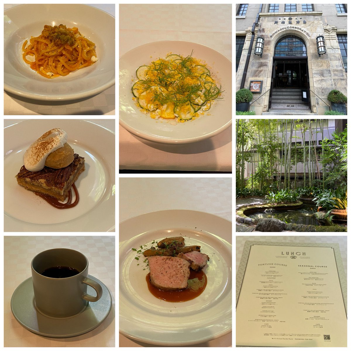tu7135's tweet photo. 京都の旅〈グルメ編〉
1日目:奥路地Garden168でランチ
京都で食べたかった季節のかき氷を堪能して夜はカオカフェでパスタグラタン
2日目:Fortune Garden Kyotoでコースランチ！席が空いてなくてお庭に用意してくれた
レトロ喫茶の濃厚葡萄ジュースで休憩して夜は京都おぶやでお茶漬け
幸せでした https://t.co/YCG5fq3IRU