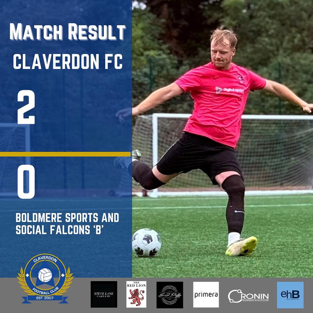 ✅ FULL-TIME | MD3
Claverdon FC 2–0 Boldmere Sports &amp; Social Falcons B

⚽ Josh Brelsforth (assist Tom Constable)
⚽ Rory Nicholson (assist Shay Nicholson)

💪 3 wins from 3 &amp; another clean sheet – the perfect start to the league campaign!

#ClaverdonFC #UTC