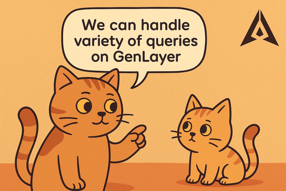 GingoingRA's tweet photo. โ๏ธShort quotations about @GenLayer:
"55- On GenLayer, we can build flexible (non-rigid) contracts that handle a wide variety of cases; like prediction market settlements, parametric insurance payouts, medical payments and more!"
#intelligentcontracts #trustlayer