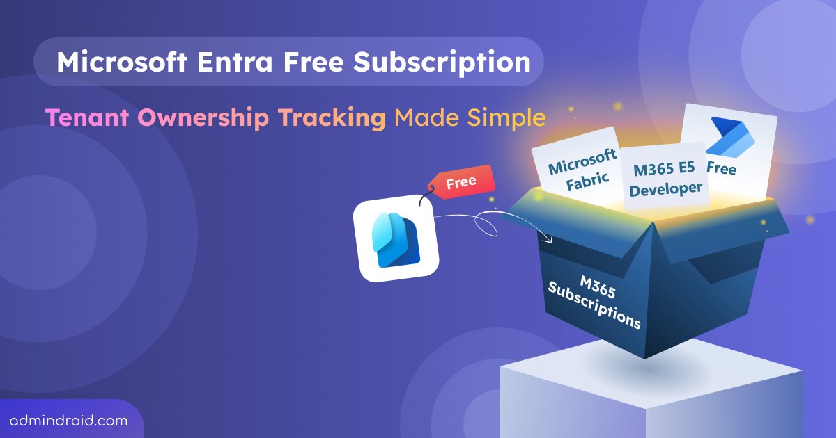 Lost track of who owns your #M365 tenants?

Starting mid-October 2025, Microsoft will roll out the zero-cost Microsoft Entra ID Free subscription to track Entra tenant ownership through billing accounts.

Read more: blog.admindroid.com/microsoft-entr…

#AdminDroid #M365News