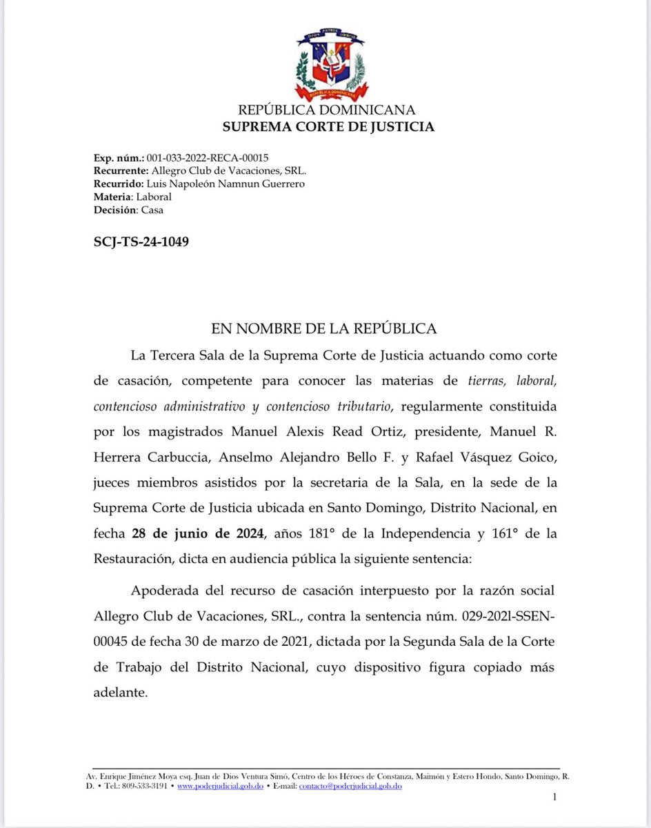 FJimenezRD's tweet photo. Despido por violentar la cláusula de exclusividad y realizar actividades que colindan con los intereses de la empresa. ¿Puede un trabajador como socio recibir beneficios de una empresa que le hace competencia a su empleador? Es obvio que la respuesta es negativa, pues violentaría el principio de la buena fe. Factum: decisión anulada por la corte incurrir en falta de ponderación de pruebas y, además, determinar que el hecho de que el trabajador fungiera como socio en otra empresa competencia de su empleador, con el cual suscribió una cláusula de exclusividad, no evidenciaba las causas que fundamentaron el despido.