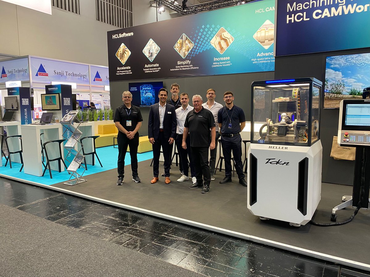 CAMWorks's tweet image. EMO 2025, Day 1! 

Join us at EMO 2025- Hall 6, Stand# A56, where we&apos;ll be showcasing the power of HCL CAMWorks and SOLIDWORKS CAM! 

We&apos;re excited to debut our latest launch - HCL CAMWorks - Swiss Machining!